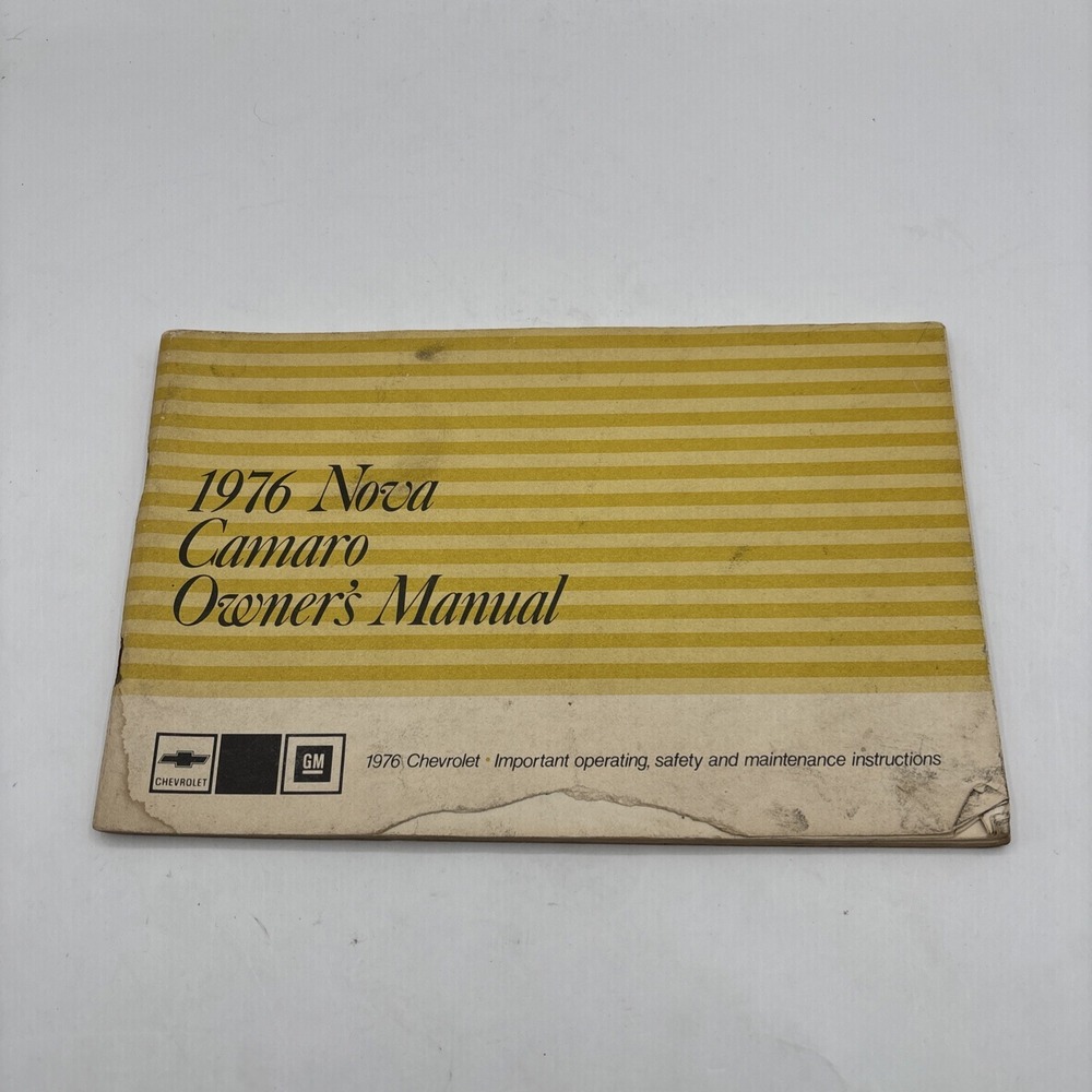 1976 Vintage Original Car Owners Manual - CHEVROLET - CAMARO -NOVA Original‎ GM